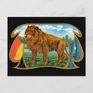 Vintage Cigar Label Art, Lion, King of the Jungle Postcard