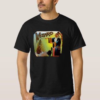 Vintage Cigar Label Art, Wizard with Black Cat T-Shirt
