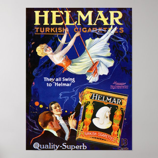 VINTAGE CIGARETTE AD PRINT (Front)