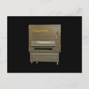 Vintage Cigarette Vending Machine Postcard