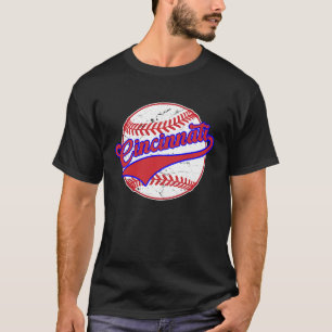 Vintage Cincinnati Cityscape Baseball Men Women K T-Shirt