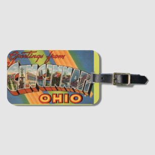 Vintage Cincinnati Greeting Luggage Tag
