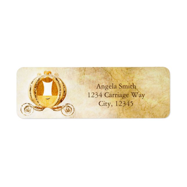 Vintage Cinderella Carriage Address Labels (Front)