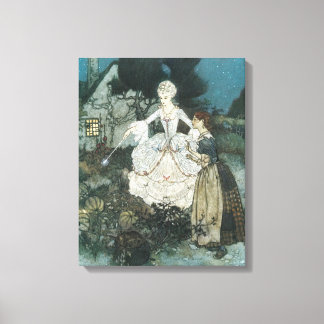 Vintage Cinderella Fairy Godmother by Edmund Dulac Canvas Print
