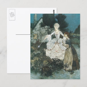 Vintage Cinderella Fairy Godmother by Edmund Dulac Postcard