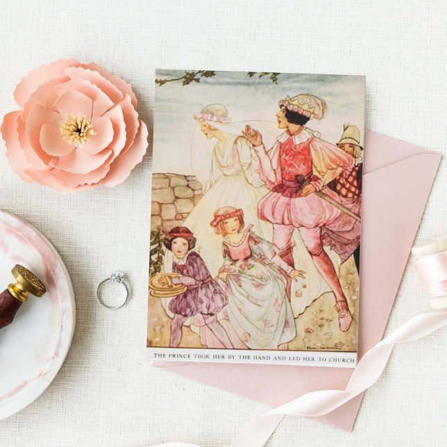 Vintage Cinderella Fairy Tale Greeting Card (Creator Uploaded)