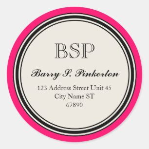 Vintage Circle Frame Return Address Seal Template