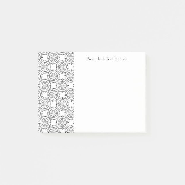Vintage Circle Pattern Personalised Notes (Front)