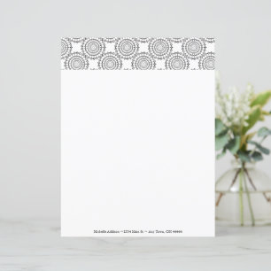 Vintage Circle Pattern Personalised Paper Sheet