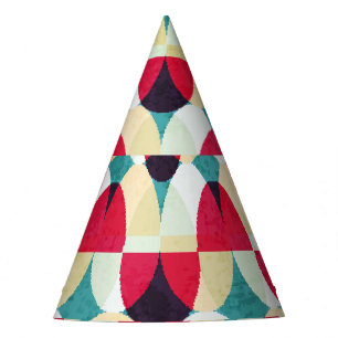 Vintage circle, seamless abstract pattern. party hat