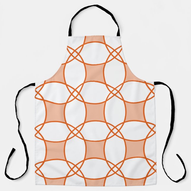 Vintage Circles Art: Seamless Geometric Pattern Apron (Front)