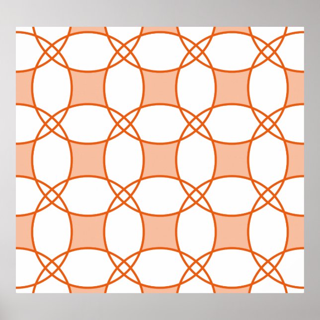 Vintage Circles Art: Seamless Geometric Pattern Poster (Front)