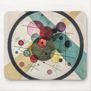 Vintage "Circles in a Circle" - Kandinsky Art Mouse Pad