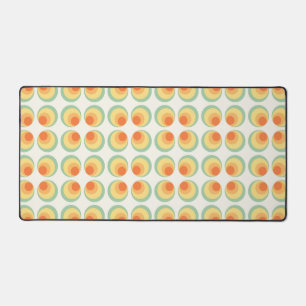 Vintage circles pattern desk mat