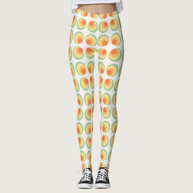 Vintage circles pattern leggings (Front)