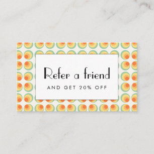 Vintage circles pattern referral card