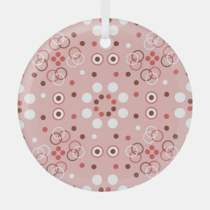 Vintage Circles: Seamless Geometric Charm. Glass Tree Decoration