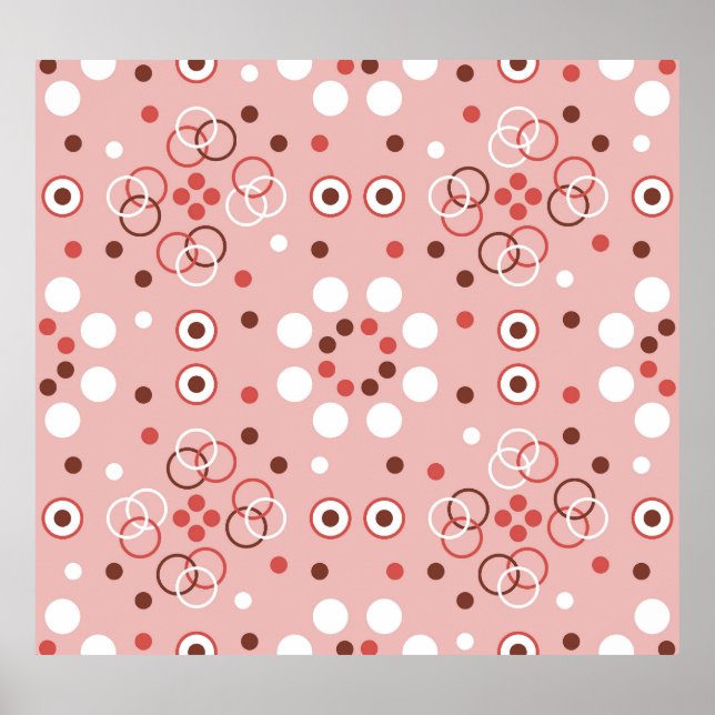 Vintage Circles: Seamless Geometric Charm. Poster (Front)