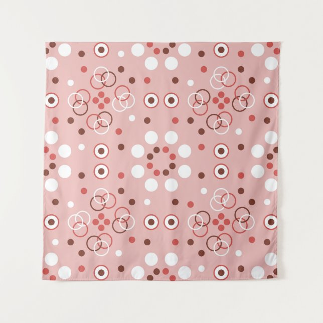 Vintage Circles: Seamless Geometric Charm. Tapestry (Front)
