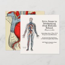 Vintage Circulatory System Anatomy System Diagram