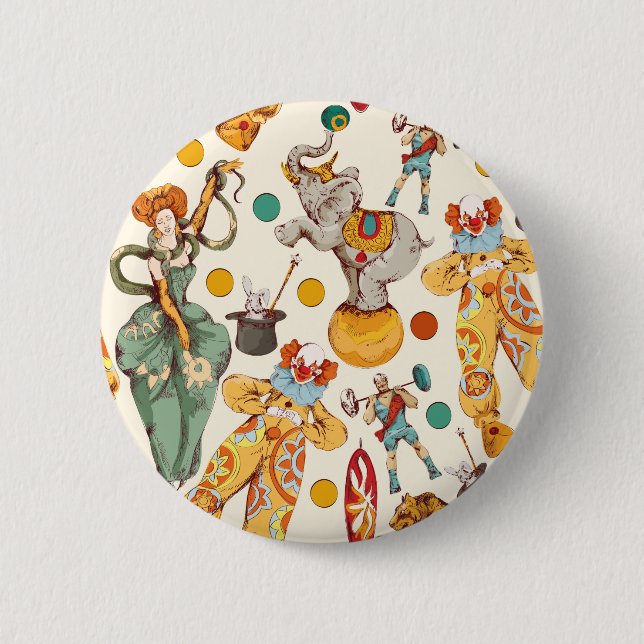 Vintage Circus 6 Cm Round Badge (Front)