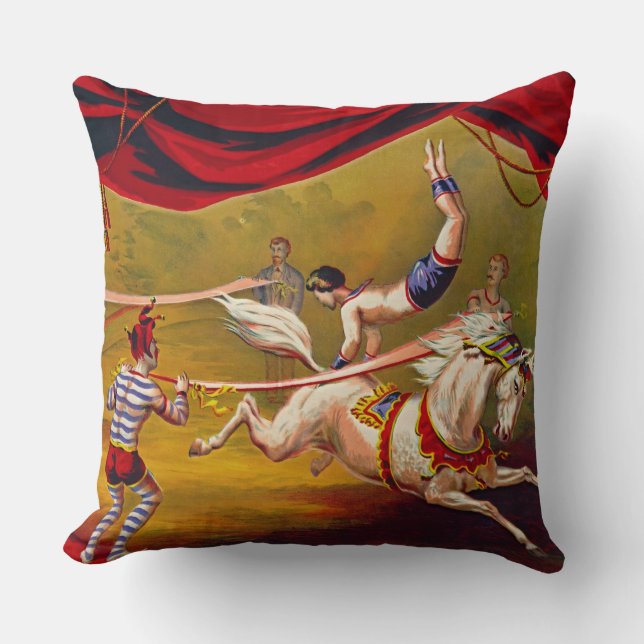 Vintage Circus Ad 1875 Cushion (Front)