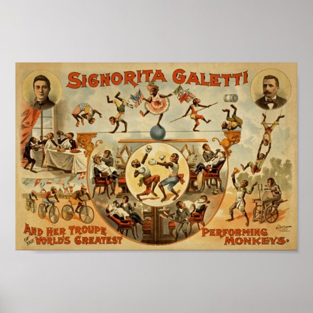 Vintage Circus Ad Poster (Front)