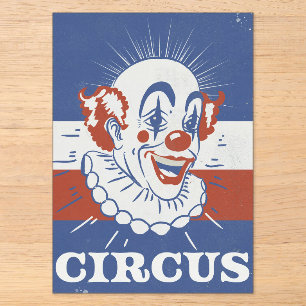 Vintage Circus Advertisement Acrylic Invitations
