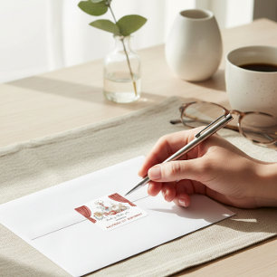 Vintage Circus Animals Red Drapes 1st Birthday Square Sticker