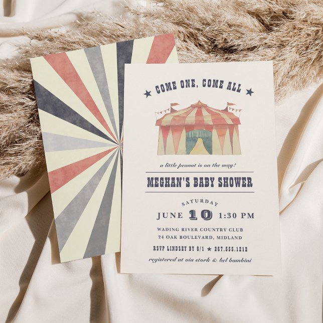 Vintage Circus Baby Shower Invitation (Creator Uploaded)