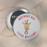 Vintage Circus Bear Birthday Boy