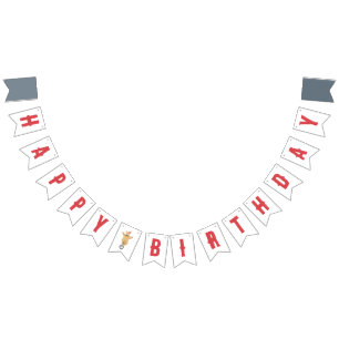 Vintage Circus Bear Boy Birthday Party Bunting