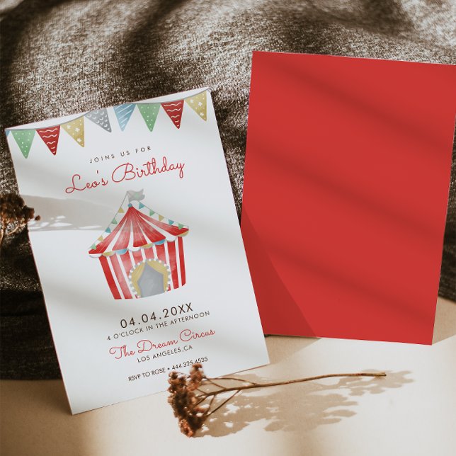 Vintage Circus Birthday Party Invitation (Creator Uploaded)