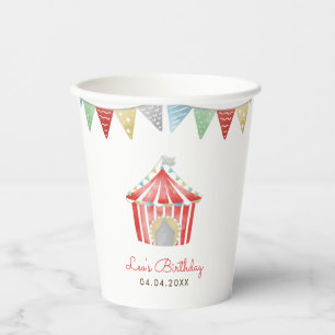 Vintage Circus Birthday Party Paper Cups