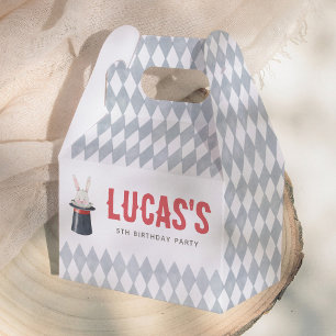 Vintage Circus Bunny Boy Birthday Party Favour Box