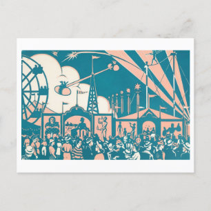 Vintage Circus / Carnival Postcard