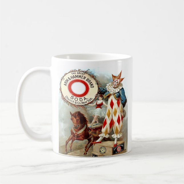 Vintage Circus Clown Gift Mug (Left)