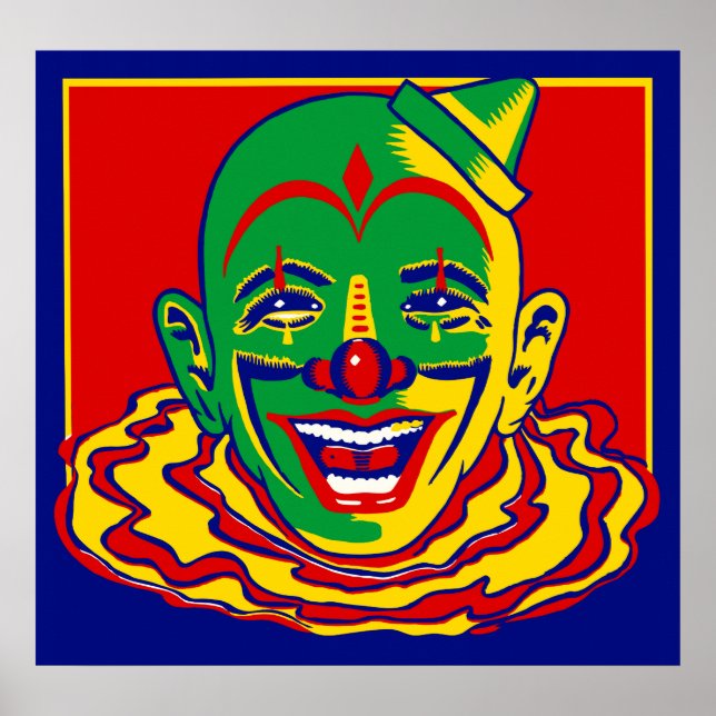 Vintage Circus Clown Poster (Front)