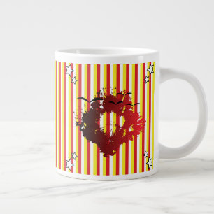 Vintage Circus Core Sunburst Stripes Large Coffee Mug