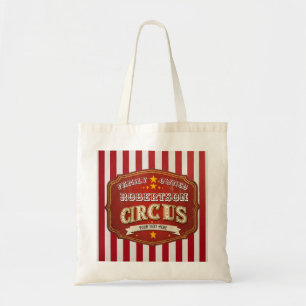 Vintage Circus Family Tote – Custom Fun Fair Strip Bag
