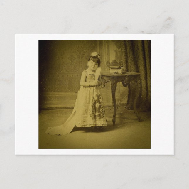 Vintage Circus Freak Woman Postcard (Front)