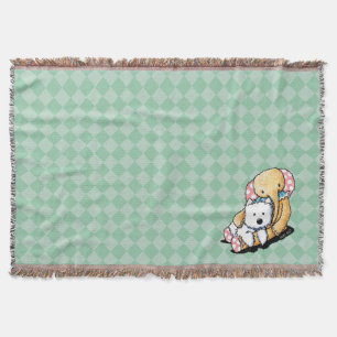 Vintage Circus Friend Westie Throw Blanket