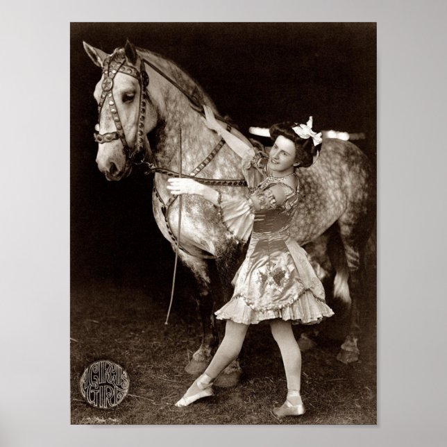 Vintage Circus Girl and Horse Poster (Front)