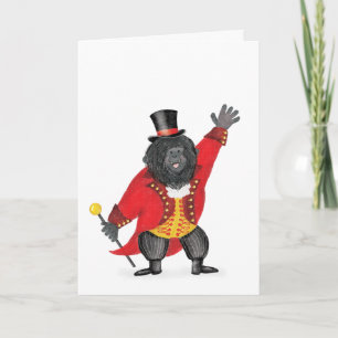 Vintage circus gorilla ringmaster card