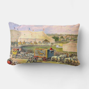 Vintage Circus Grounds Lumbar Cushion