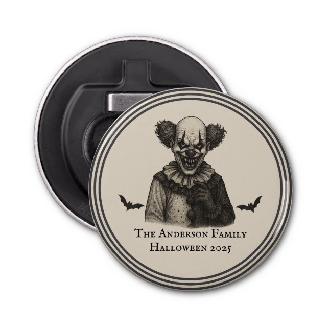 Vintage Circus | Haunted Carnival Theme Halloween  Bottle Opener (Front)