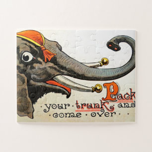 Vintage Circus Illustration Art Old Antique Jigsaw Puzzle