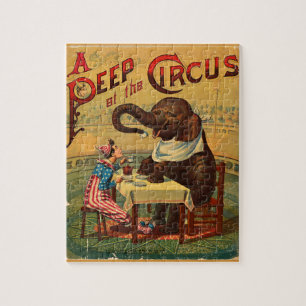 Vintage Circus Illustration Art Old Antique Jigsaw Puzzle