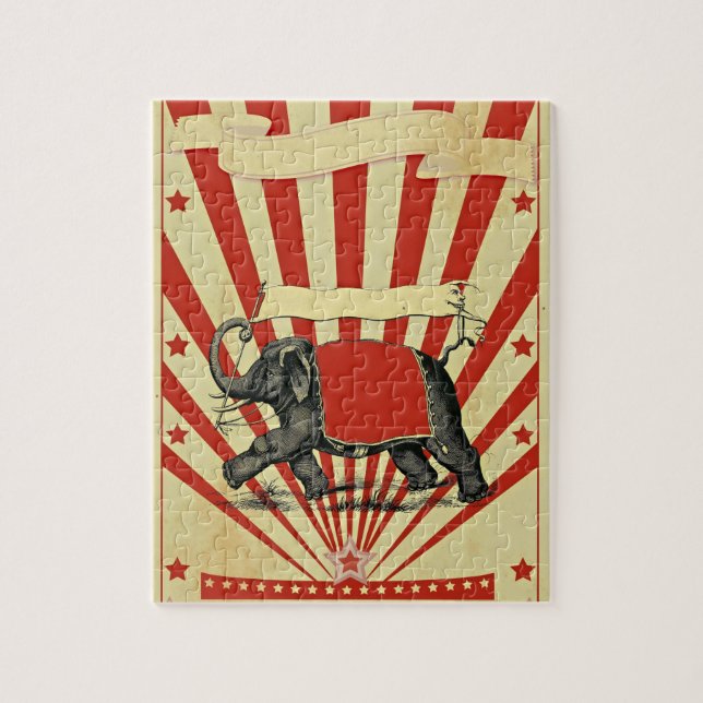 Vintage Circus Illustration Art Old Antique Jigsaw Puzzle (Vertical)