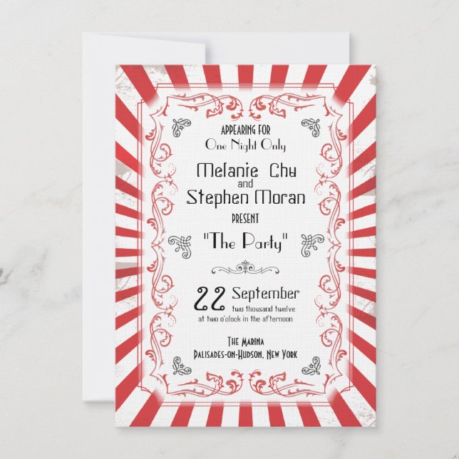 Vintage Circus Invitation (Front)